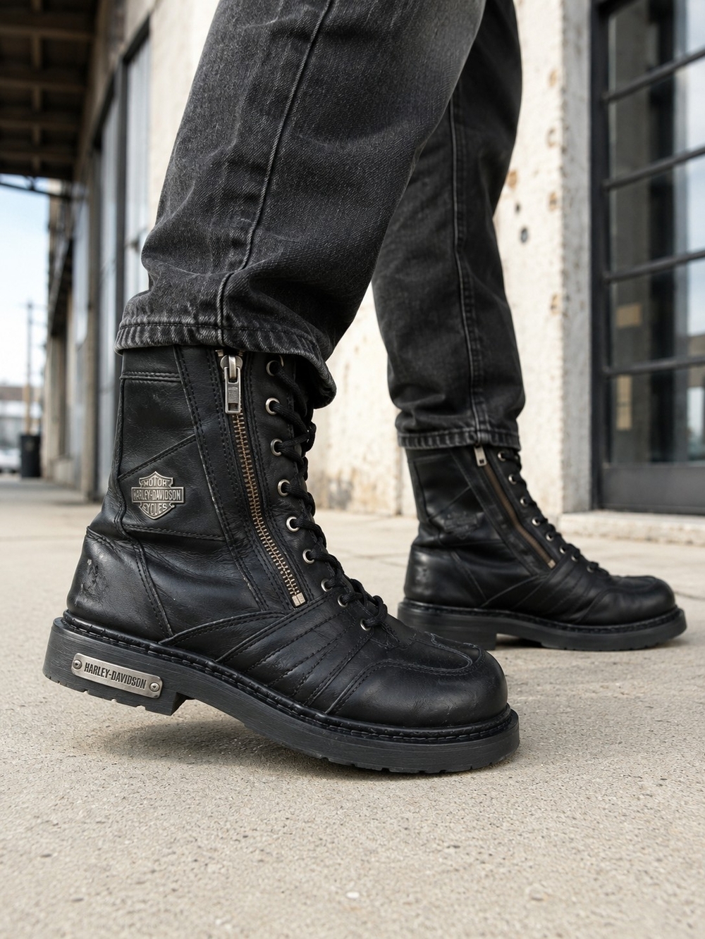 Harley-Davidson Recoil 91551 Leather Motorcycle Boots Men's 11 Wide